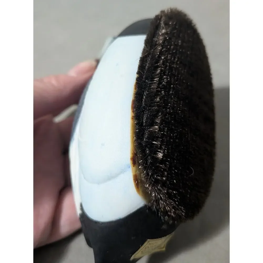 Vintage Jasco Duck Shoe Polisher Brush Set 2 Hand Painted Matte Ceramic Brushes